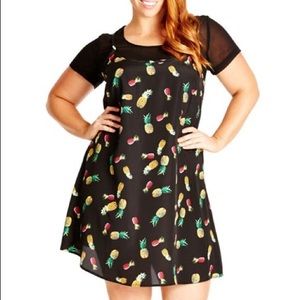 Black Pineapples 90s Girl Dress